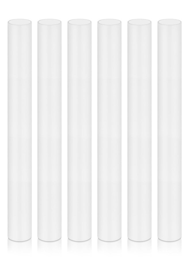 EMNOOTI 6 Inch Tall White Plastic Candle Covers Sleeves,Chandelier Socket Sleeves,Candelabra Base E12 Socket Covers Set of 6 - Image 1
